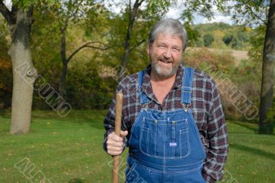 farmer in orchard
