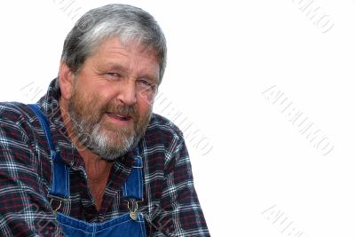 farmer on white