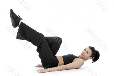 woman practicing fitness