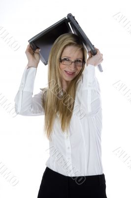 business woman and laptop