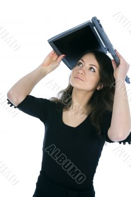 business woman and laptop