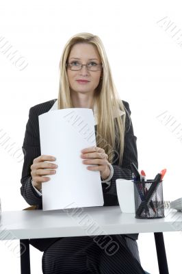 business woman  working