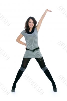 Portrait of the young beautiful girl