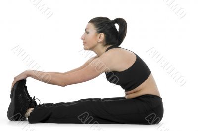 woman practicing fitness