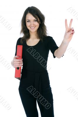 Business woman with folder