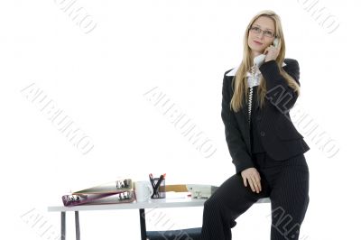 business woman  working