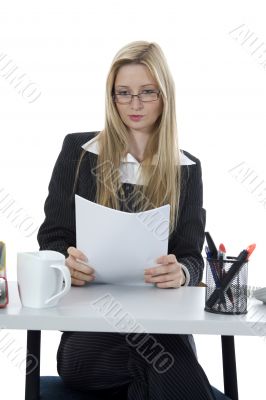 business woman  working