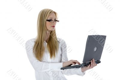 business woman and laptop