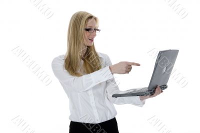 business woman and laptop