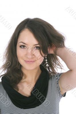 Portrait of the young beautiful girl