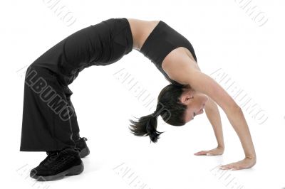 woman practicing fitness