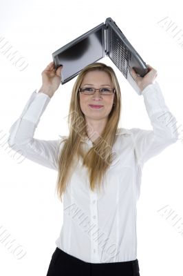 business woman and laptop