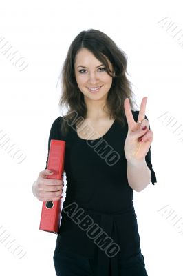 Business woman with folder