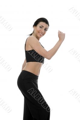 woman practicing fitness