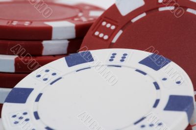 Dice and poker chips, splended
