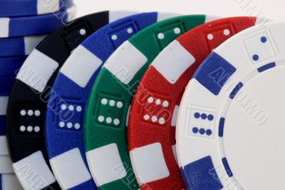 Dice and poker chips, splended