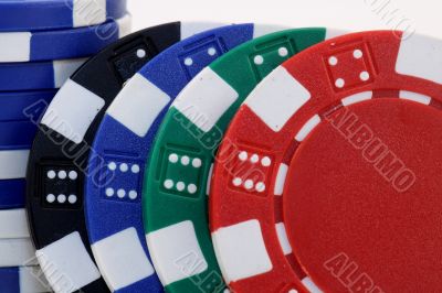 Dice and poker chips, splended