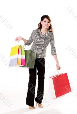 picking up paper bags