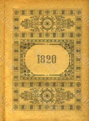 Vintage paper,1820 year.