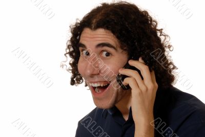 Young man on mobile phone