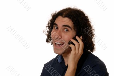 Young man on mobile phone
