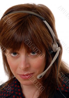 Cute telephonist
