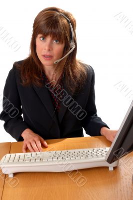 Cute telephonist