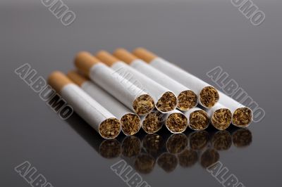 Cigarettes on black