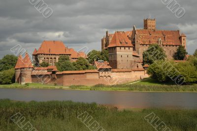 Highlighted Malbork castle