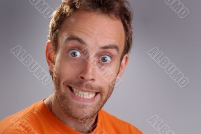 crazy young man