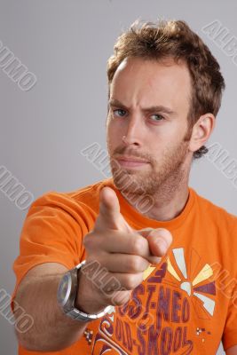 threatening young man