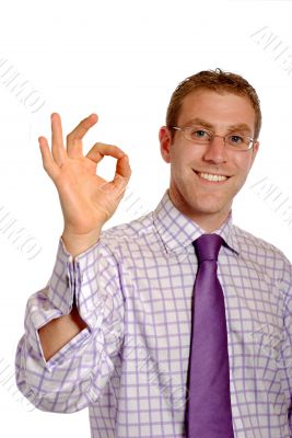 businessman with OK gesture