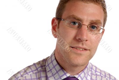 young businessman in spectacles