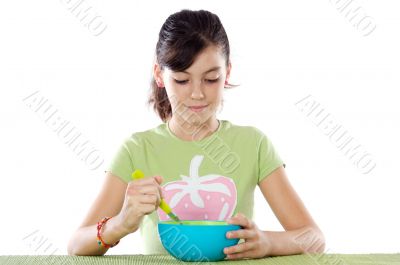 Girl with bowl
