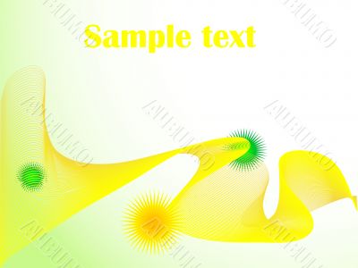 Yellow abstract wave