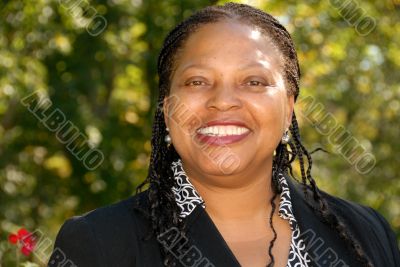 happy mature woman