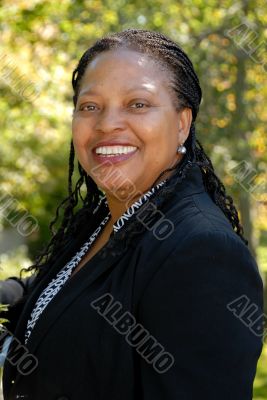 happy mature woman
