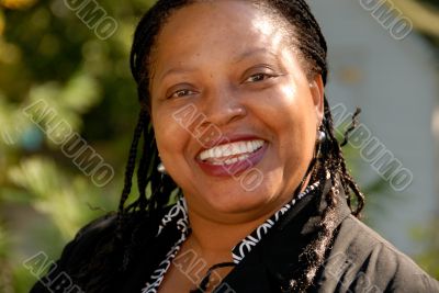 happy mature woman
