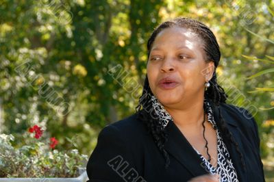 happy mature woman