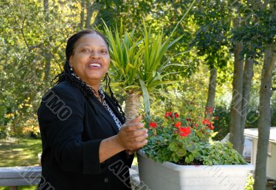 happy mature woman