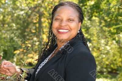 happy mature woman