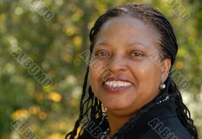 happy mature woman