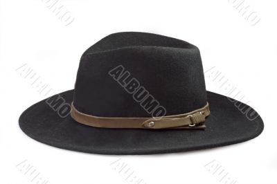 A black Mens Hat
