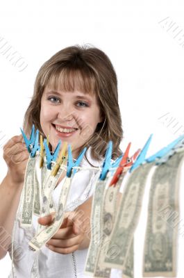 Woman and money