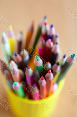 Pencils in a  glass