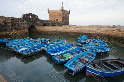 Blue Fishing Boats