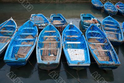 Blue Fishing Boats