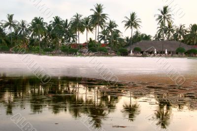 emtry beach at sunrise