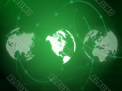 world map technology-style