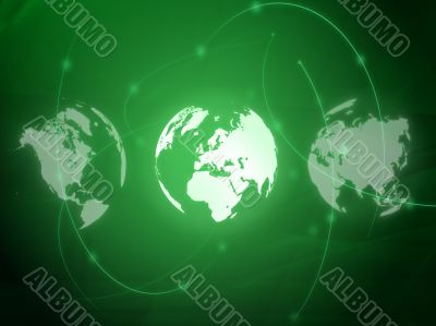 world map technology-style